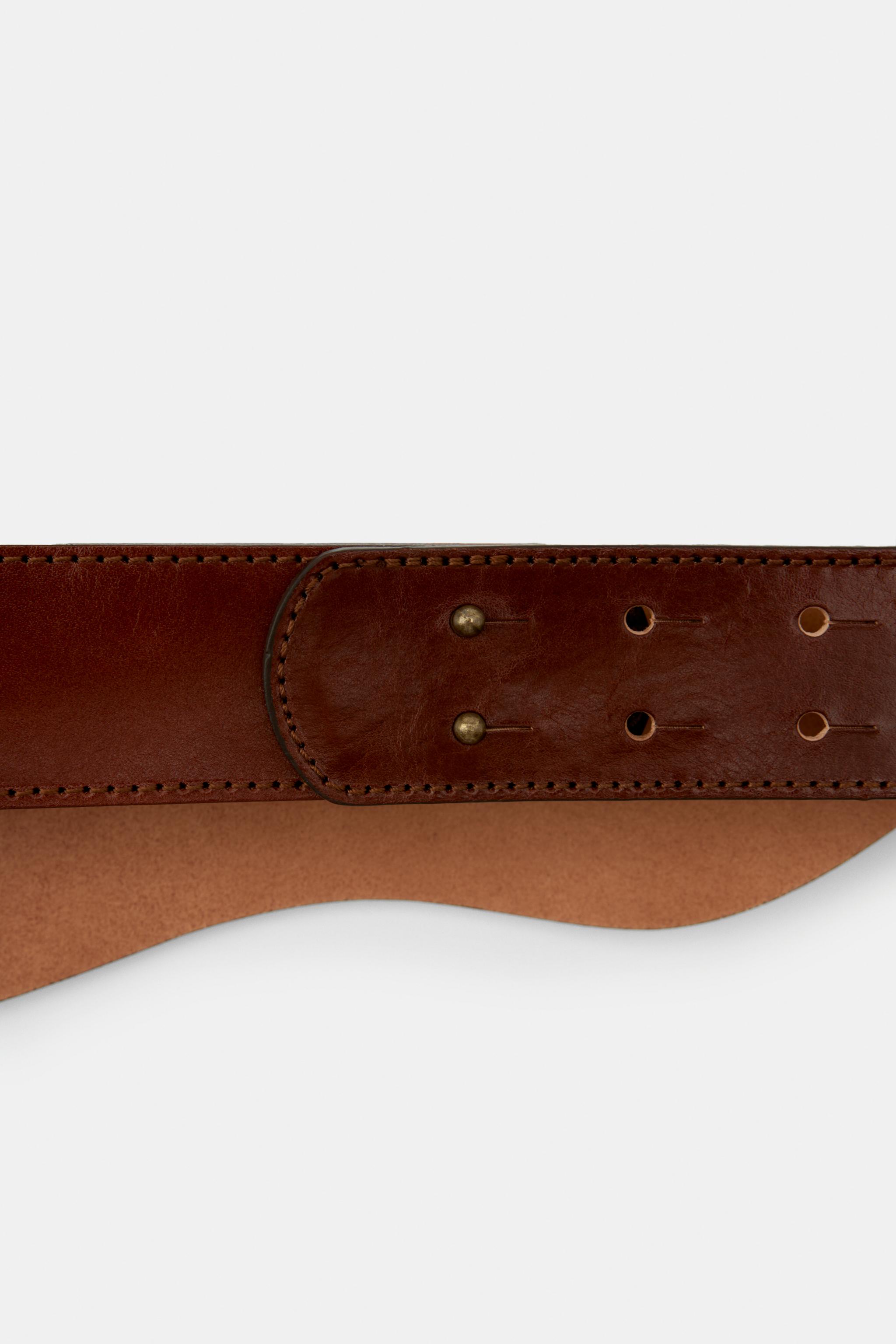 100% LEATHER WAIST BELT WITH BUCKLE